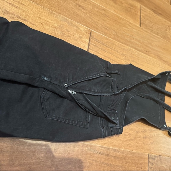 Black Denim Overalls - Picture 4 of 5